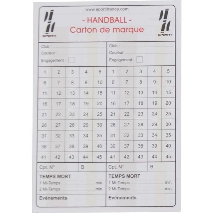 Boek met alleen 10 handbalscheidsrechterskaarten