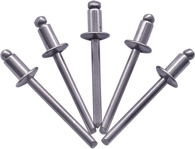 Blinde RVS Klinknagels 4,8 x 8 mm - 50 Stuks, Dome Head, DIN 7337, A2