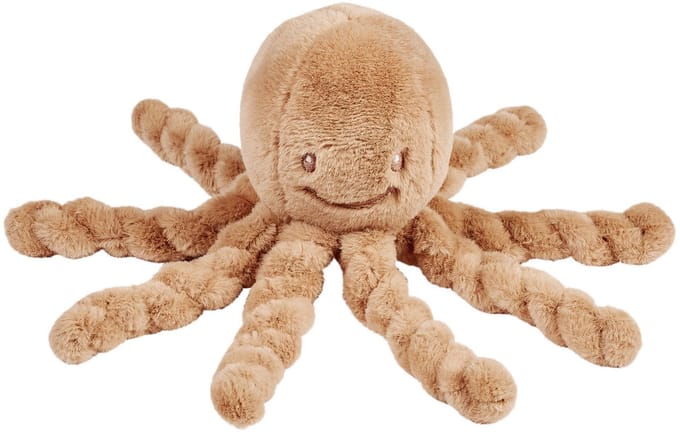 Nattou Lapidou Doudou Knuffel Octopus - 22 cm - Warm beige