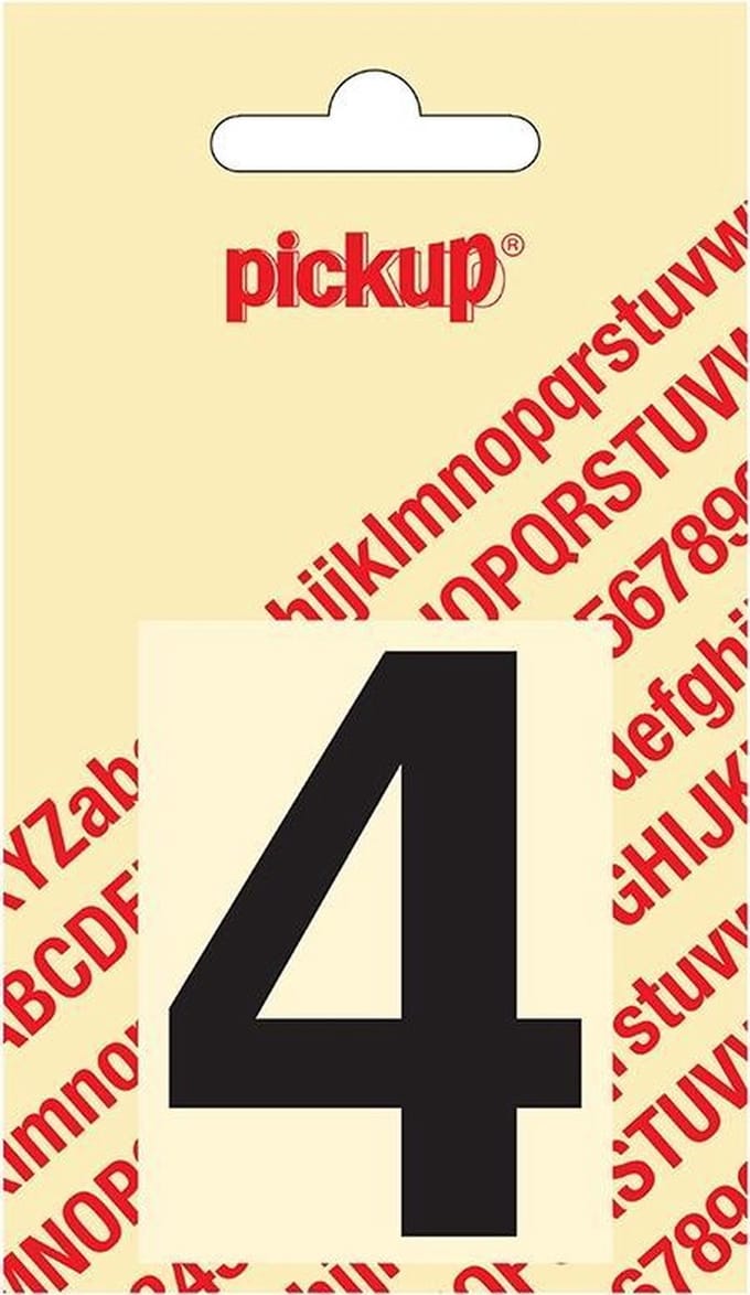 Pickup plakcijfer Helvetica 60 mm - zwart 4