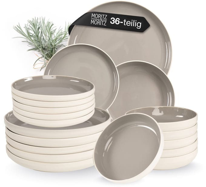 Moritz & Moritz CAVO 36-delige serviesset 12 personen Stone