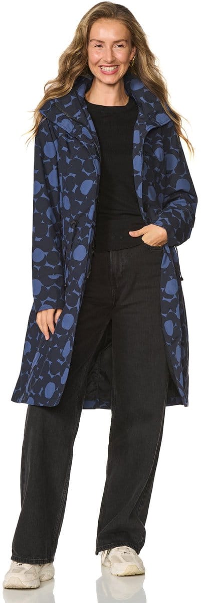 Happy Rainy Days Lange Regenjas Dames Porto print Aop Blue