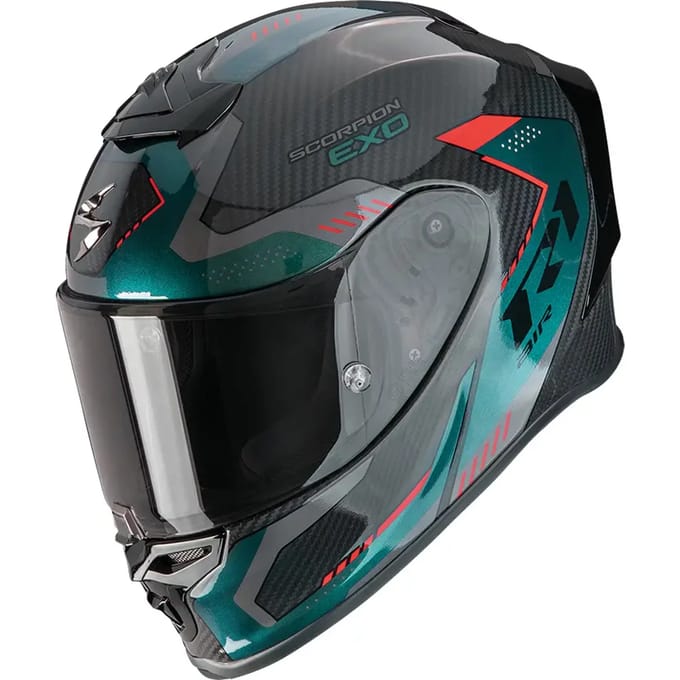 Scorpion Exo-R1 Evo Carbon Air Propel Black Green - Integraalhelm - Maat M - Motorhelm - ECE 22-06 gekeurd