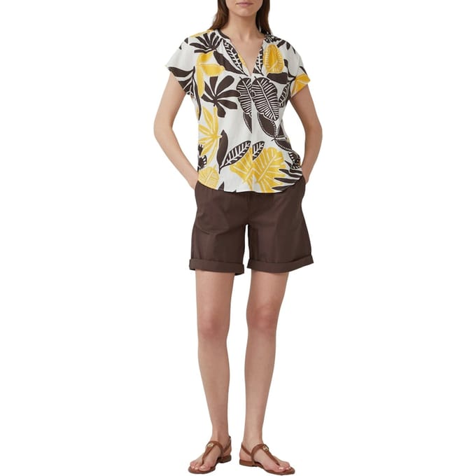 s.Oliver - female - Mouwloze blouse van linnenmix in een relaxte pasvorm