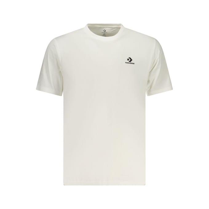Converse Bianco Katoenen T-Shirt voor Heren