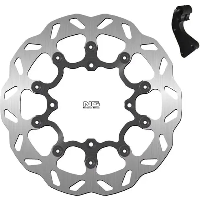 Vlotterende motorremschijfset en steuntje NG Brake Disc Wave 722XK11