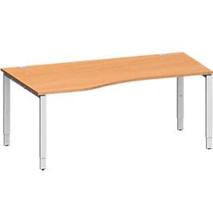 Schäfer Shop Genius bureau MODENA FLEX, aanbouw links, B 1800 mm, beuk