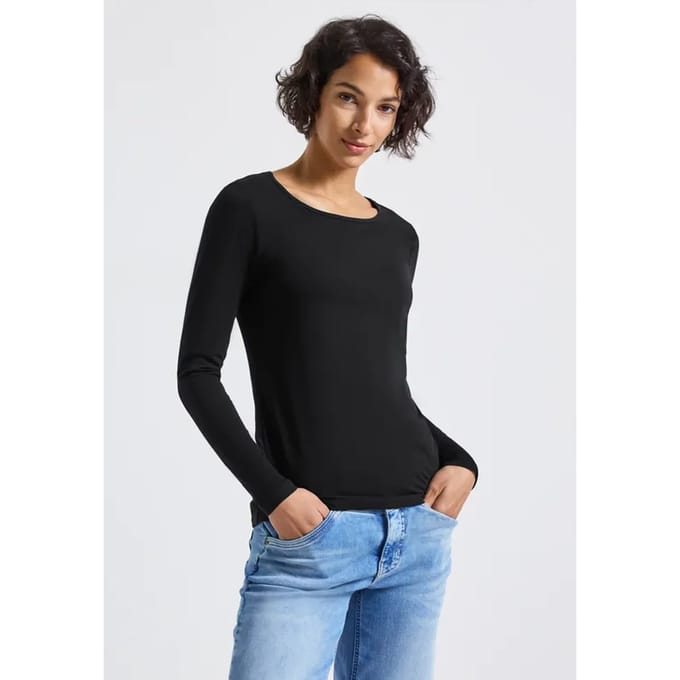 Basic shirt met lange mouwen