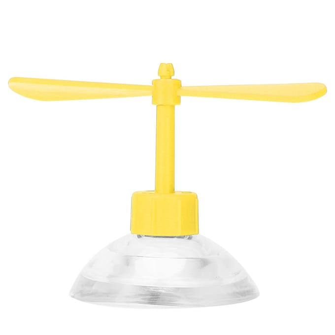 Decoratieve Helm Zuignap Rubber en Plastic Motorhelm Propeller(Geel) geel