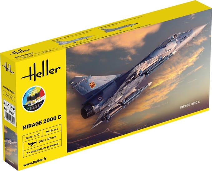 Heller Modelbouwpakket Militaire voertuigen - 56303 Dassault Mirage 2000C - Starter Kit Plastic - 1:72 - Modelbouw