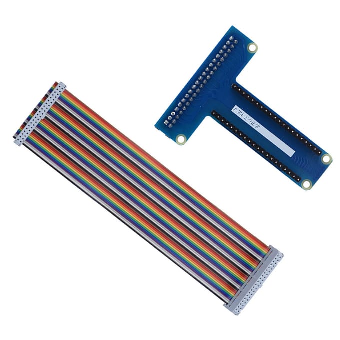 Carte d'extension GPIO de type T Câble plat ruban 40 broches pour Raspberry Pi 1B+ 2B 3B brown