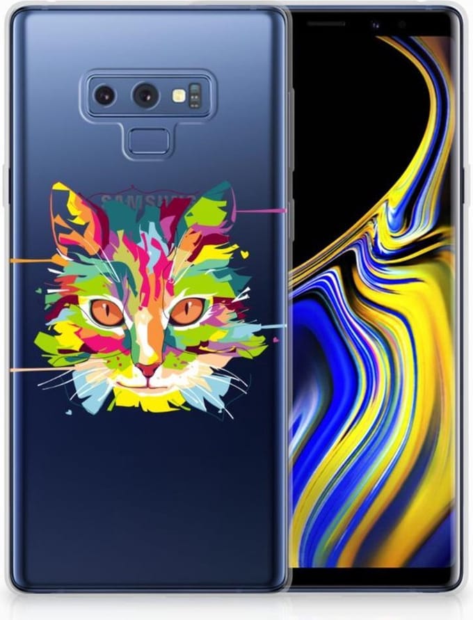 Samsung Galaxy Note 9 Telefoonhoesje met Naam Cat Color