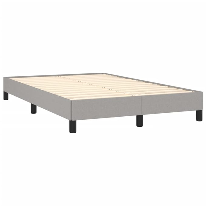 vidaXL - Bedframe - zonder - matras - 120x190 - cm - stof - lichtgrijs