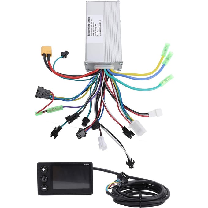36V 48V 60V 500W 28A Sinusgolf 3 Modus Borstelloze Controller V890 LCD-Display Elektrische Fiets white