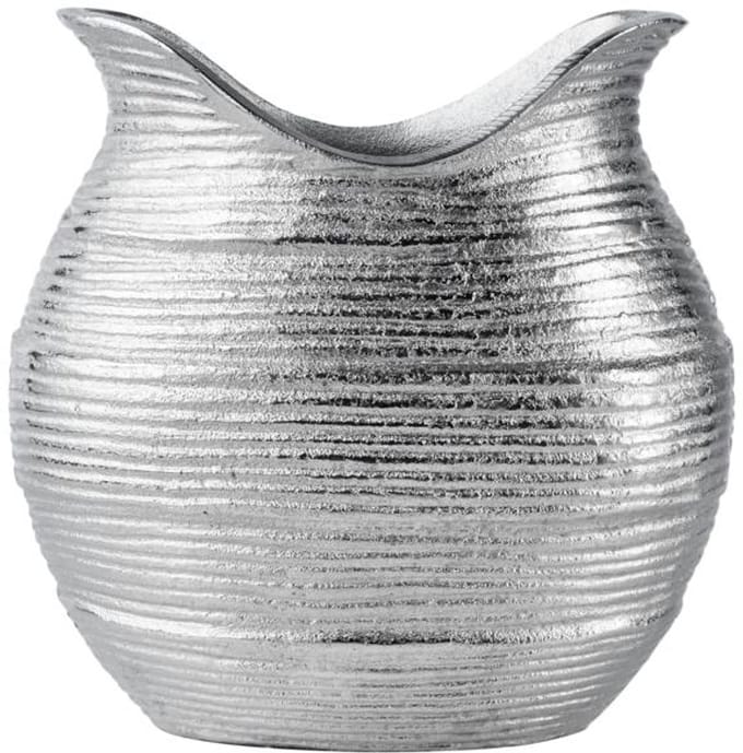 Michael Noll - Vaas - Bolvormig - Zilver - Aluminium - 27 cm