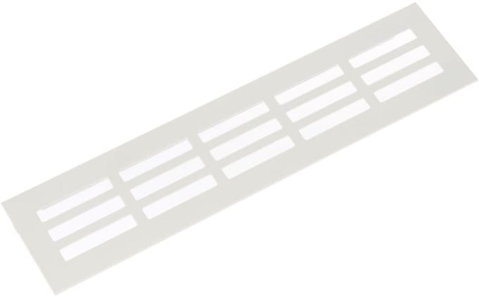 Aluminium Plintrooster - 800x80mm - Wit - Inbouwrooster - Ventilatierooster