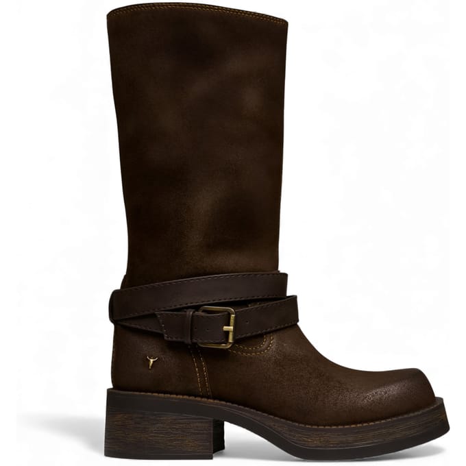 Windsorsmith Dames Brownie Suède Leren Halfhoge Western Rijlaarzen - Gotcha