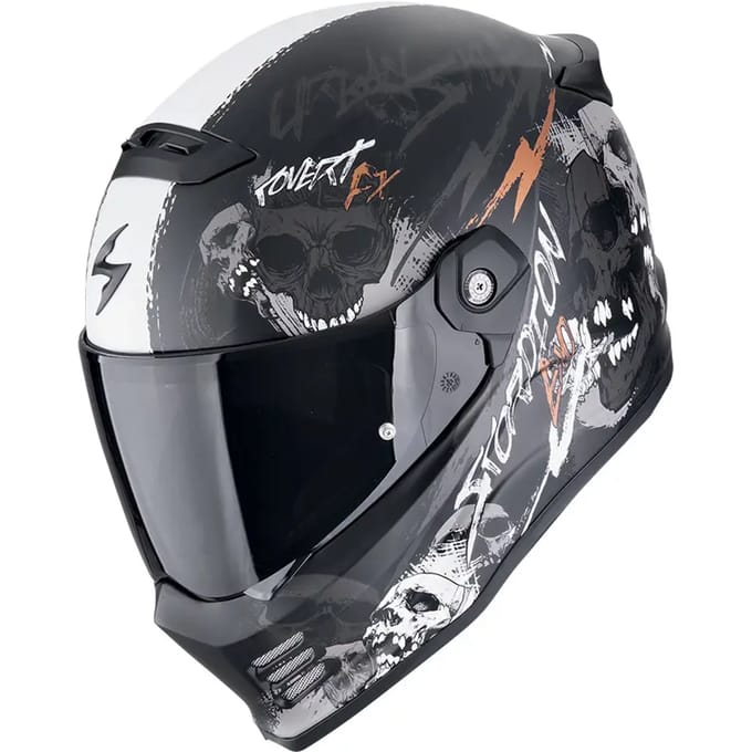 Volle motorhelm Scorpion Covert FX Skullz