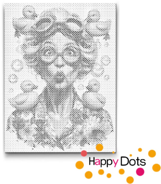 HappyDots DOT Painting Gekke oma's 02 - 30x40cm