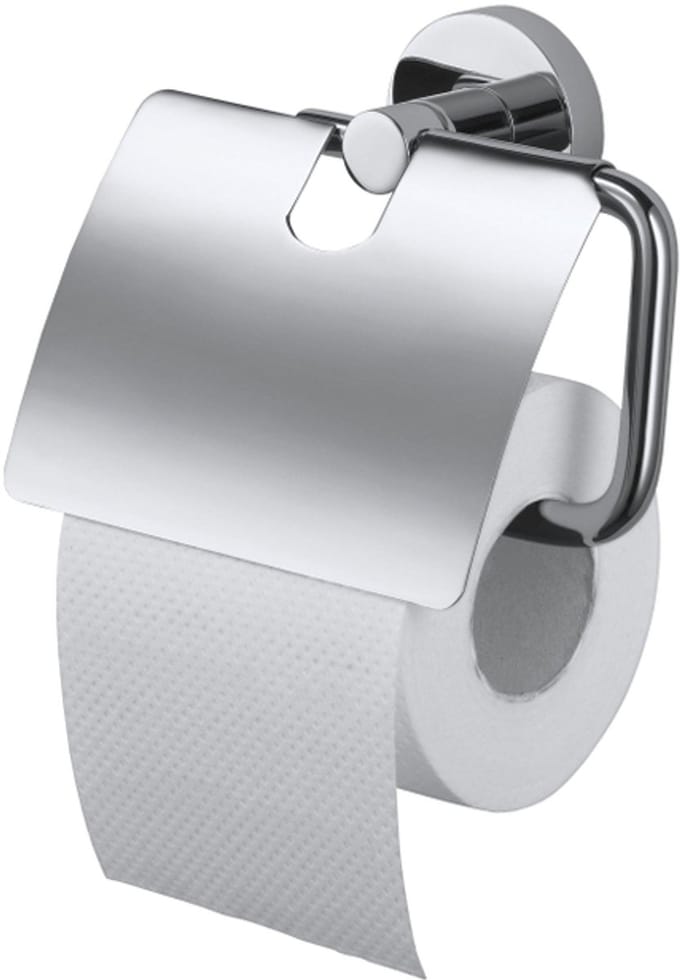Haceka Kosmos Toiletrolhouder - met klep - chroom