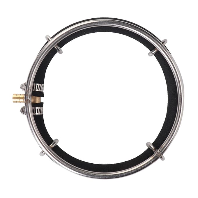 Aquarium Ronde Luchtbel Diffuser Ring Visvijver Zuurstofbeluchter(Enkele Ring Dia 15cm) black