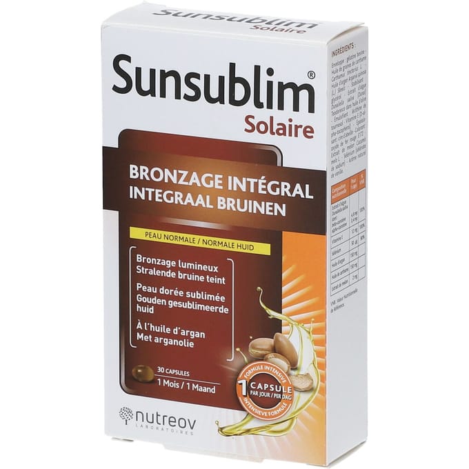 Nutreov Sunsublim Integrale Bruining Normale Huid 30 Capsules