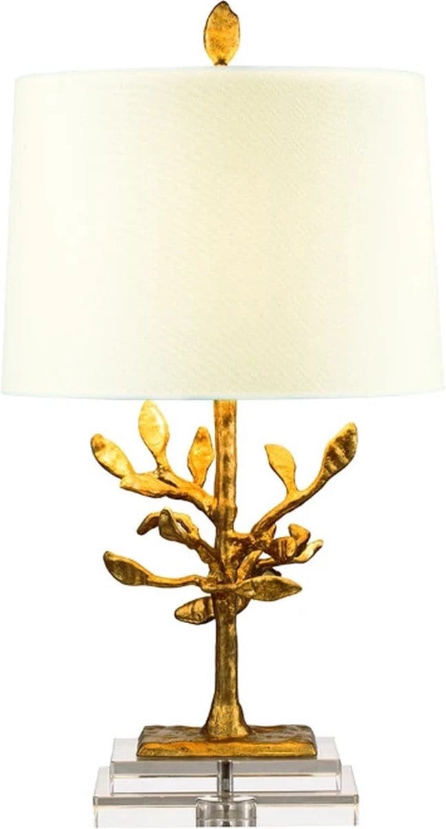 Moderne Tafellamp - Steady Lighting - Metaal - Modern - E27 - L: 35.5cm - Voor Binnen - Woonkamer - Eetkamer - Goud