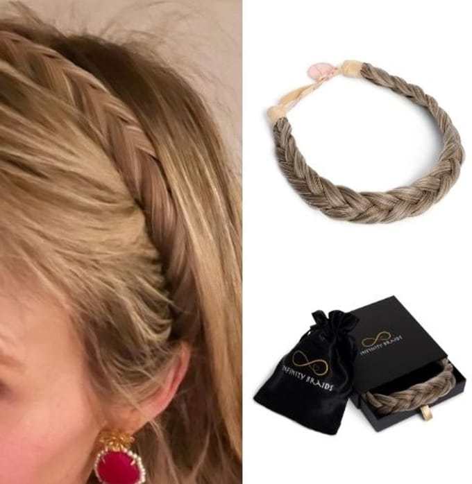 Infinity Braids - Lizzy Regular Braid - Haarband - Haarband Dames - Haarbanden - Haarband meisje - Lizzy Creamy Toffee