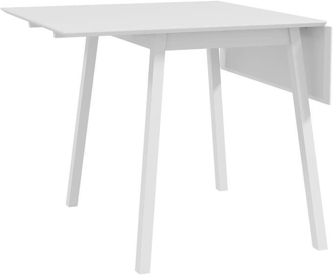 MODFU Klaptafel voor 2-4 Personen — Opklapbare eettafel van hout, compact wit, 110×86×75 cm