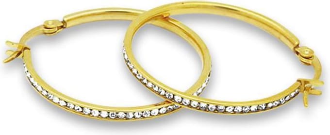 Amanto Oorbellen Davion Gold Large - 316L Staal - 2mm -Ø30mm