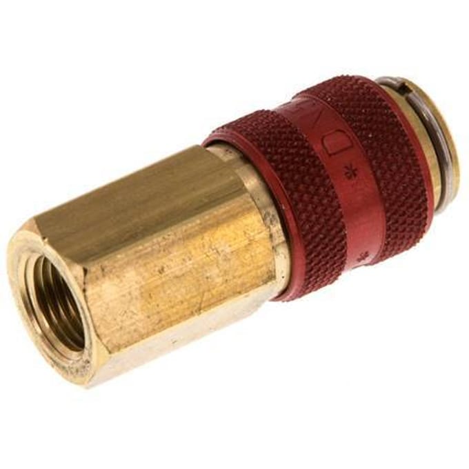 Messing DN 5 Rood Luchtkoppeling Snelkoppeling G 1/8 inch Binnendraad