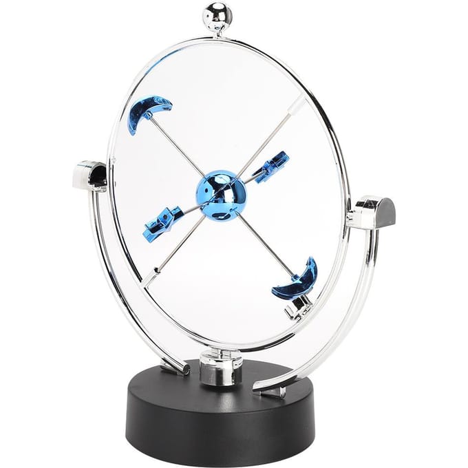 Mobile perpétuel de bureau Étoile Lune Système planétaire Couleur USB Batterie Sculpture de bureau white