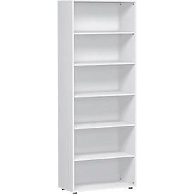 PALENQUE boekenkast, 6 OH, B 800 x D 400 x H 2160 mm, wit
