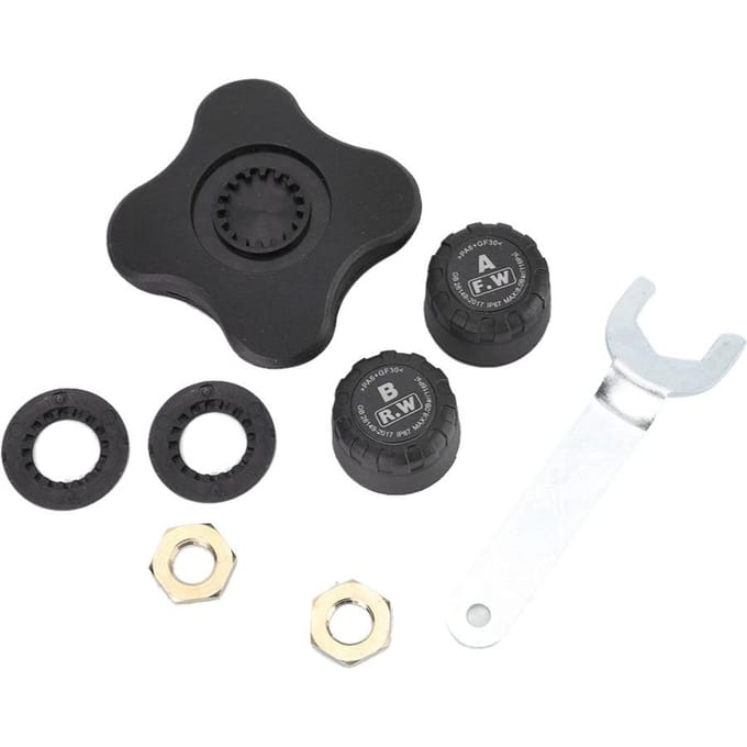 2 pièces TPMS Bluetooth pour moto Surveillance de la pression des pneus Capteur externe interne IP67 black