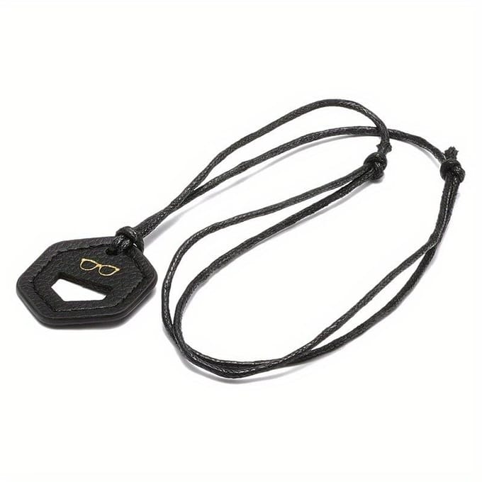 Cordon de lunettes en cuir microfibre pour cou, cordon portable, cordon suspendu, unisexe, porte-lunettes de soleil blanc cassé