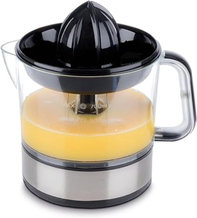 Core® Citruspers electrisch - Citruspers - Sinaasappelpers - Zwart/Zilver - ‎20cm x 14cm x 21cm