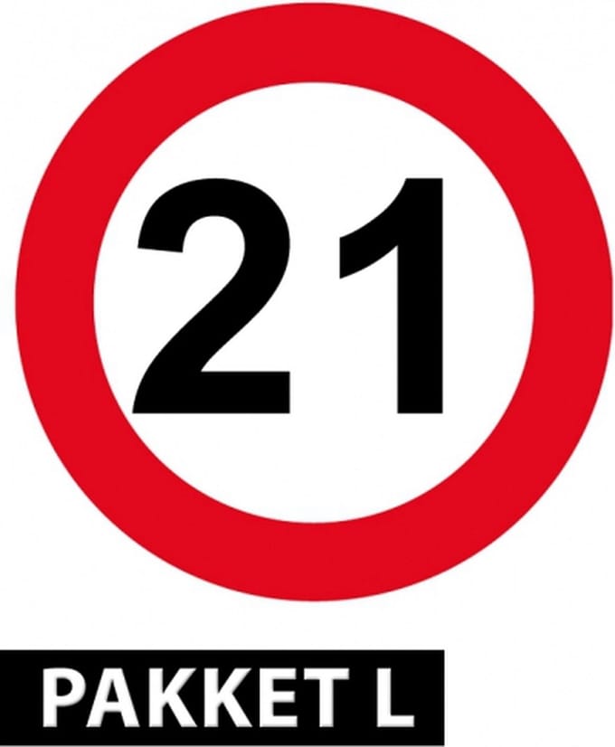 21 jaar versiering pakket groot