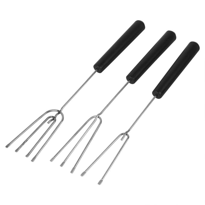 10 stuks DIY Bakbenodigdheden Roestvrij Staal Chocolade Doopvork Set black