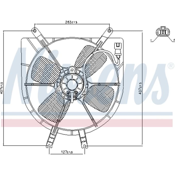 Koelventilatorwiel, motorkoeling NISSENS 85043