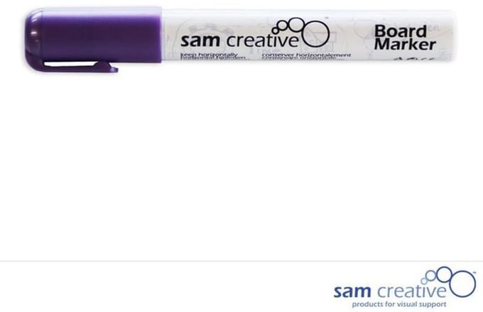 Sam Creative Whiteboard Glassboard Stiften - Metallic - Ronde punt - Paars - 1 stuks