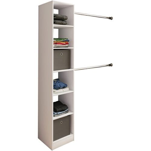Houten open garderobekast inloop kledingrek schuin dak plank Dacho lll