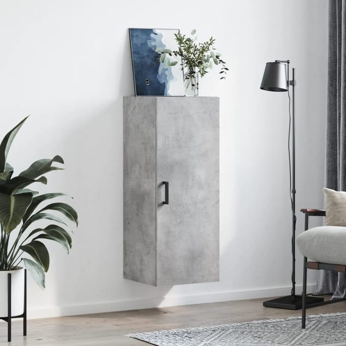 vidaXL - Bovenkast - 34,5x34x90 - cm - betongrijs
