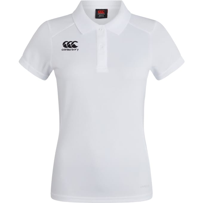 Canterbury Dames/Dames Club Dry Poloshirt (Wit)