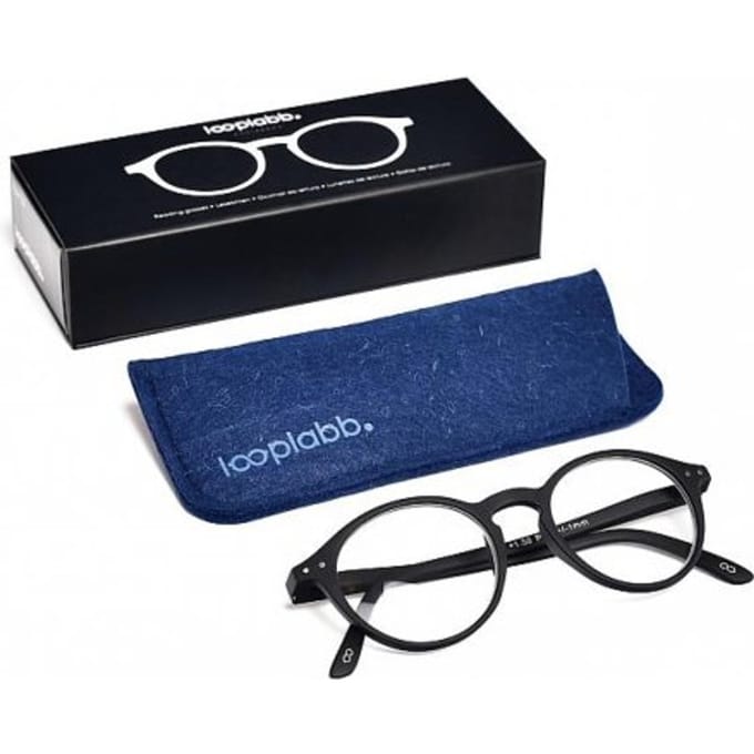 Looplabb leesbril sterkte +2,00 model faust zwart