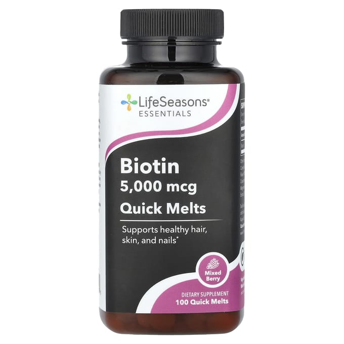 LifeSeasons, Biotine, Gemengde bessen, 5.000 mcg, 100 tabletten