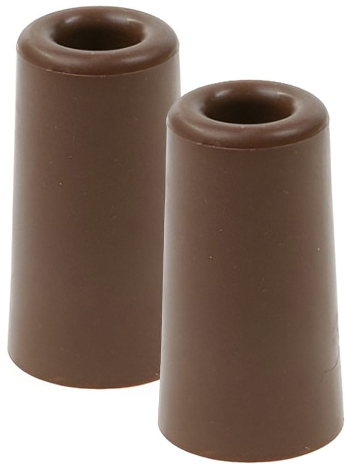 Benson Deurbuffers / deurstoppers - 2x - bruin - rubber - 75 x 40 mm - deurstop