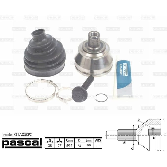 Homokineet reparatie set, aandrijfas PASCAL G1A050PC