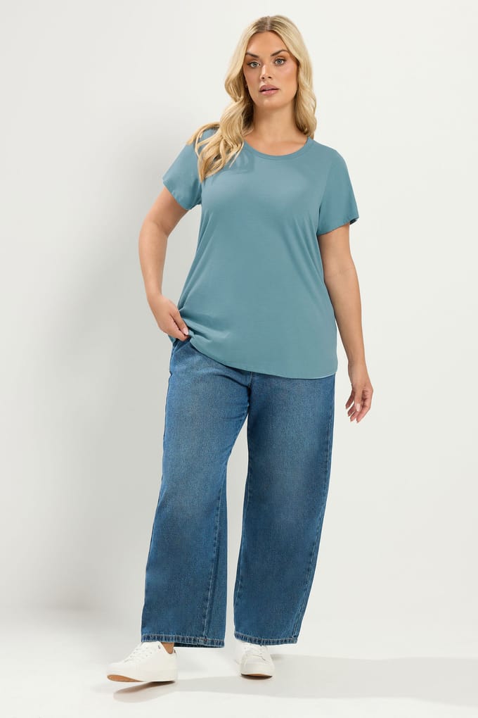 Yours Yourset 2Pack Blauwe En Grijze Core Basic Tshirtssize 40