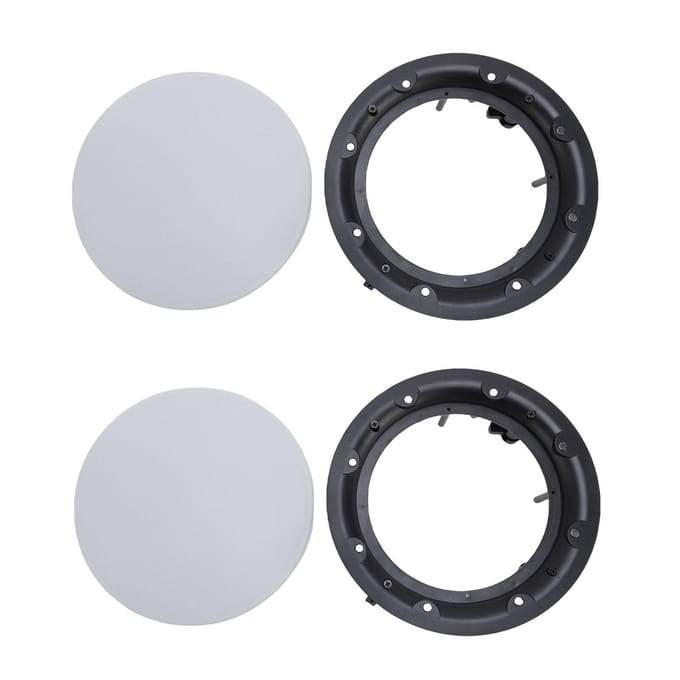 2 STKS Plafondspeaker Grille Covers Magnetisch Rond Commerciële Plafondspeaker Grille Covers Speaker Decoratieve Ring DIY white
