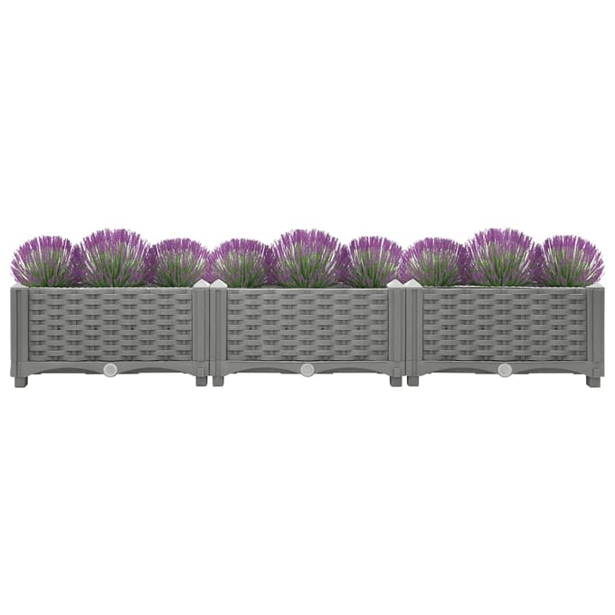vidaXL - Plantenbak - verhoogd - 120x40x23 - cm - polypropeen